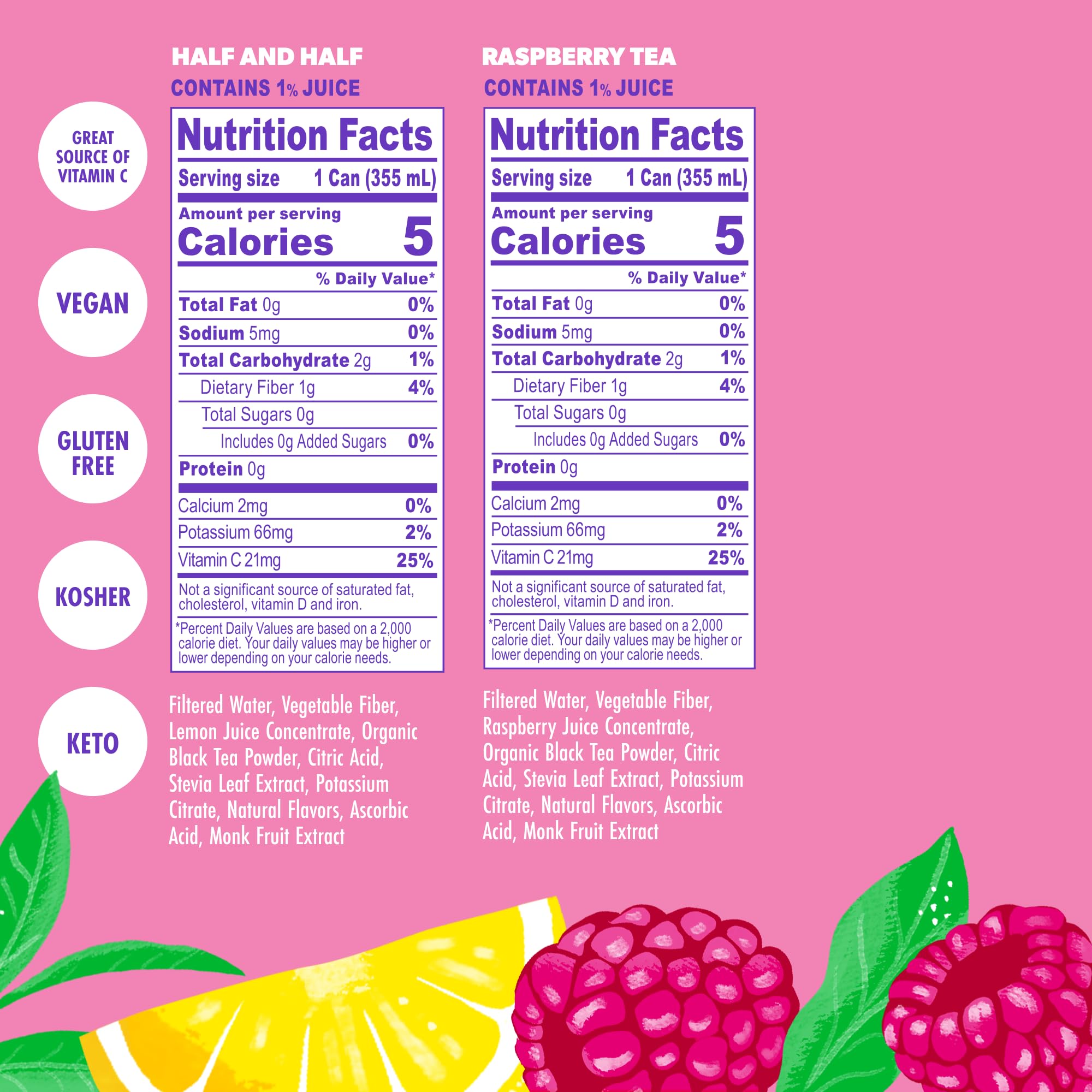 Swoon Sugar Free Iced Tea Classics Variety Pack - Zero Sugar Drinks in Lemon, Raspberry, Peach, Half & Half Flavours - Low Carb, Paleo-Friendly, Gluten-Free Keto Iced Tea - 12 fl.oz (Pack of 12)