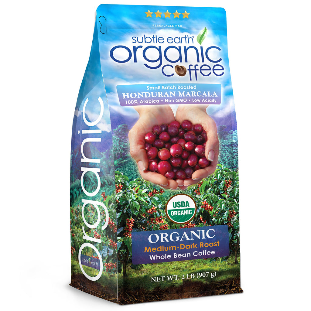 Organic 100% Arabica Whole Bean Coffee with Low Acidity