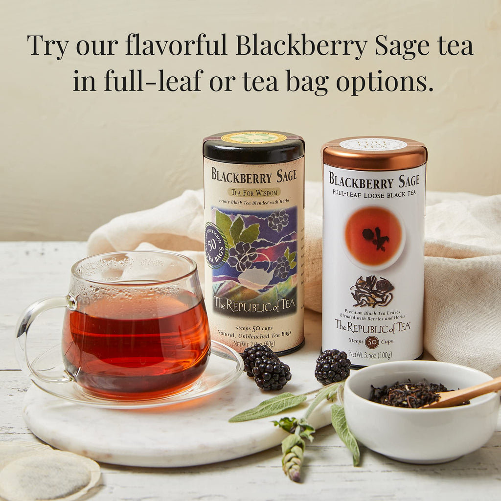Blackberry Sage Black Tea with Natural Fruit & Herbal Notes