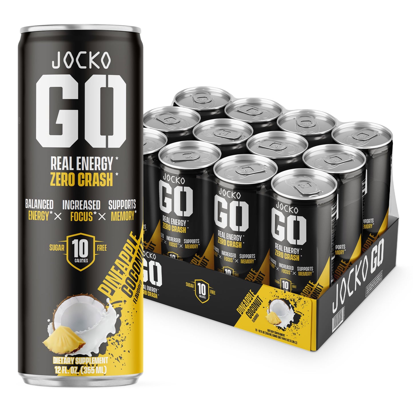 Sugar Free Energy Drink with Electrolytes and Focus Support Blend 12 Pack