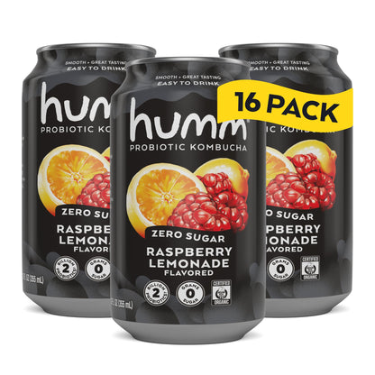 Zero Sugar Organic Kombucha Tea Drink with Probiotics 12 Pack