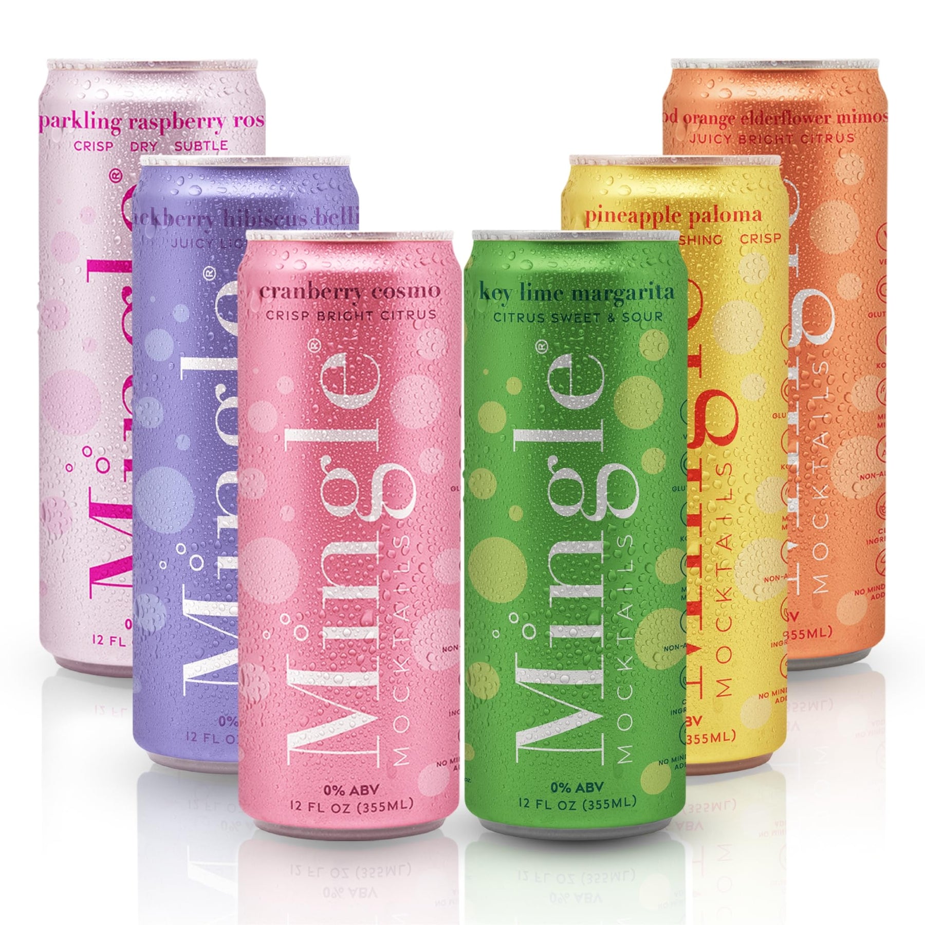 Non Alcoholic Mocktail Drinks with Real Juice Flavor Blend 12 Pack