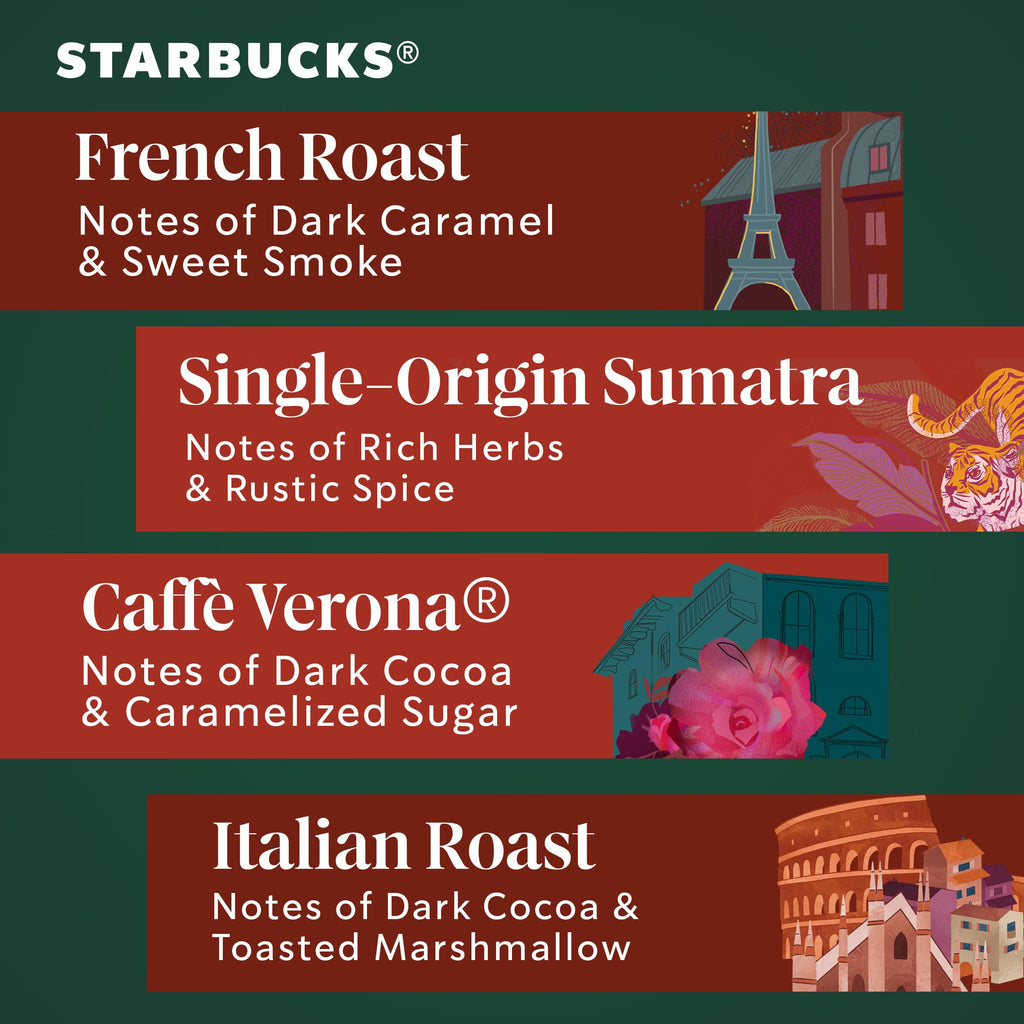 Dark Roast Coffee Pods Variety Pack for Keurig Brewers 96 Count