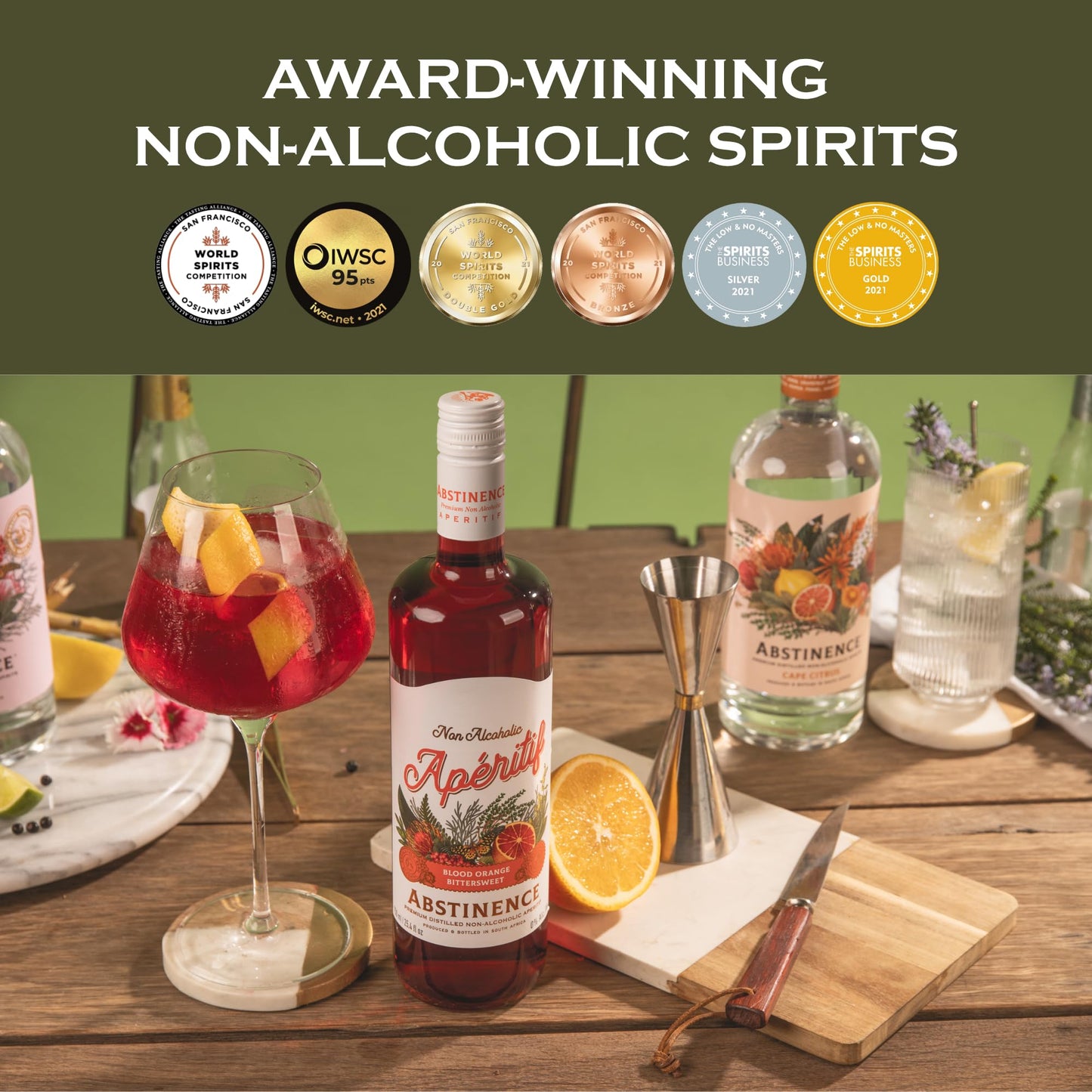 Non Alcoholic Blood Orange Aperitif with Botanical Citrus Blend 750ml