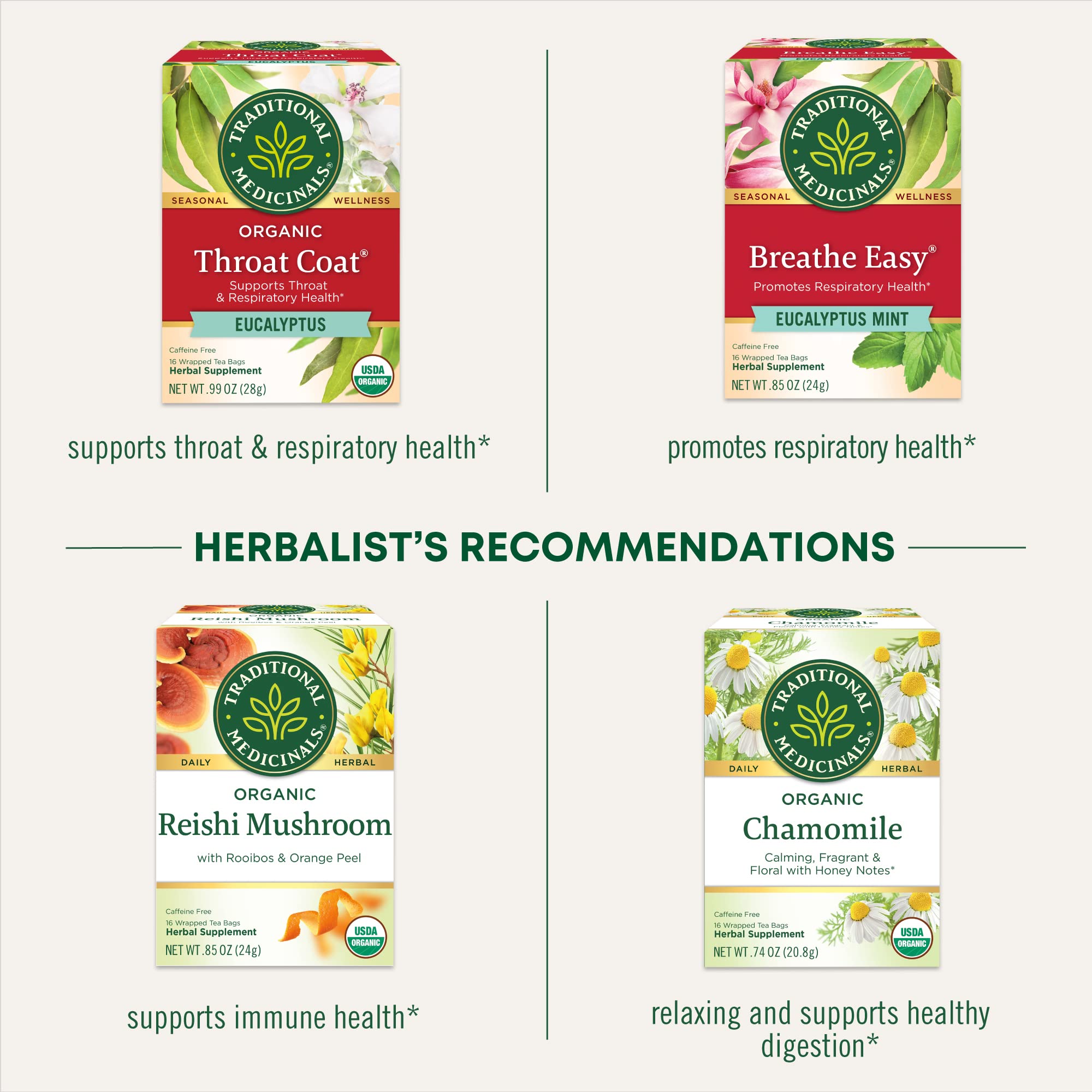 Traditional Medicinals Organic Herbal Cold Care, 96 Tea Bags
