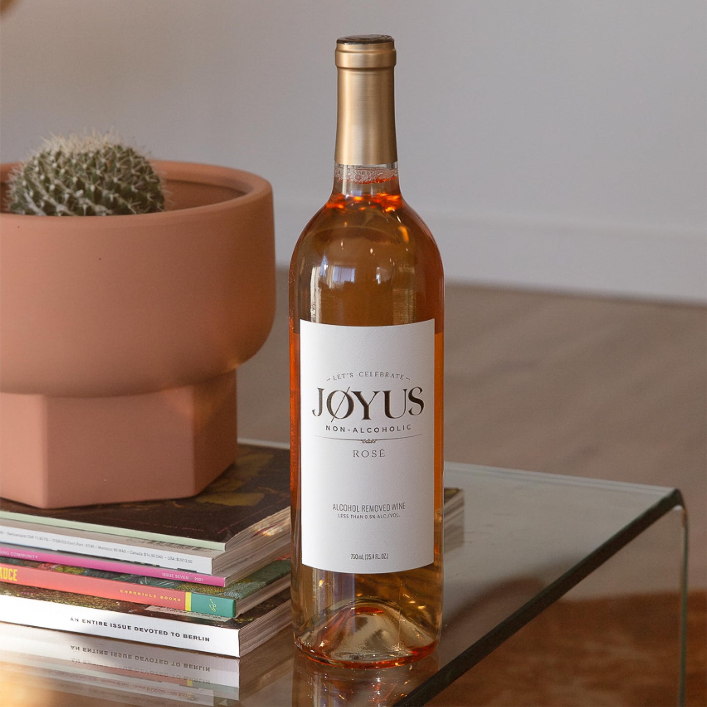 JØYUS Non-Alcoholic Rose´ Wine, Dealcoholized Wine, 750ml Bottle