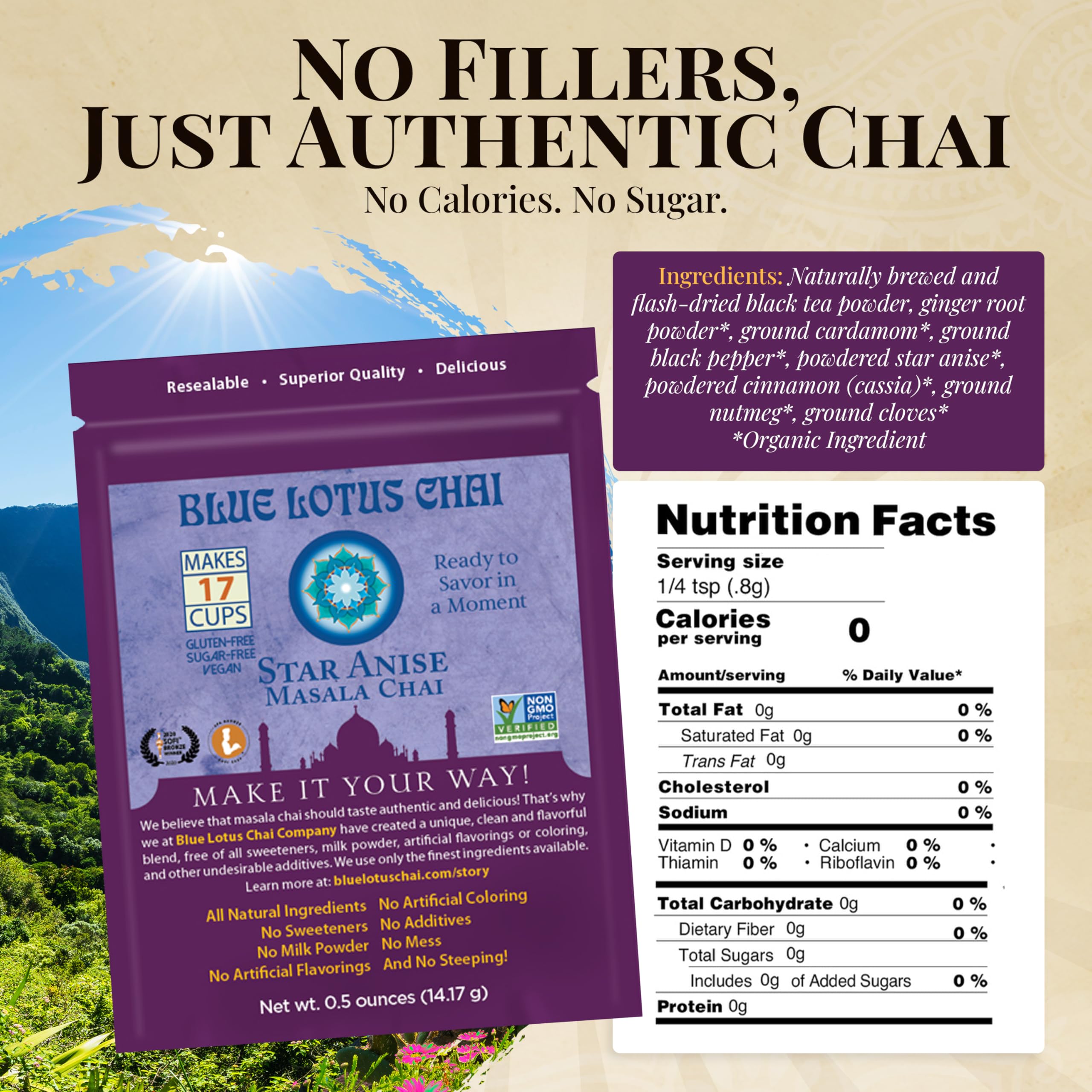 Blue Lotus Chai Star Anise Variations