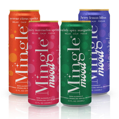 Non Alcoholic Mocktail Variety Pack with Real Juice Flavors 24 Pack