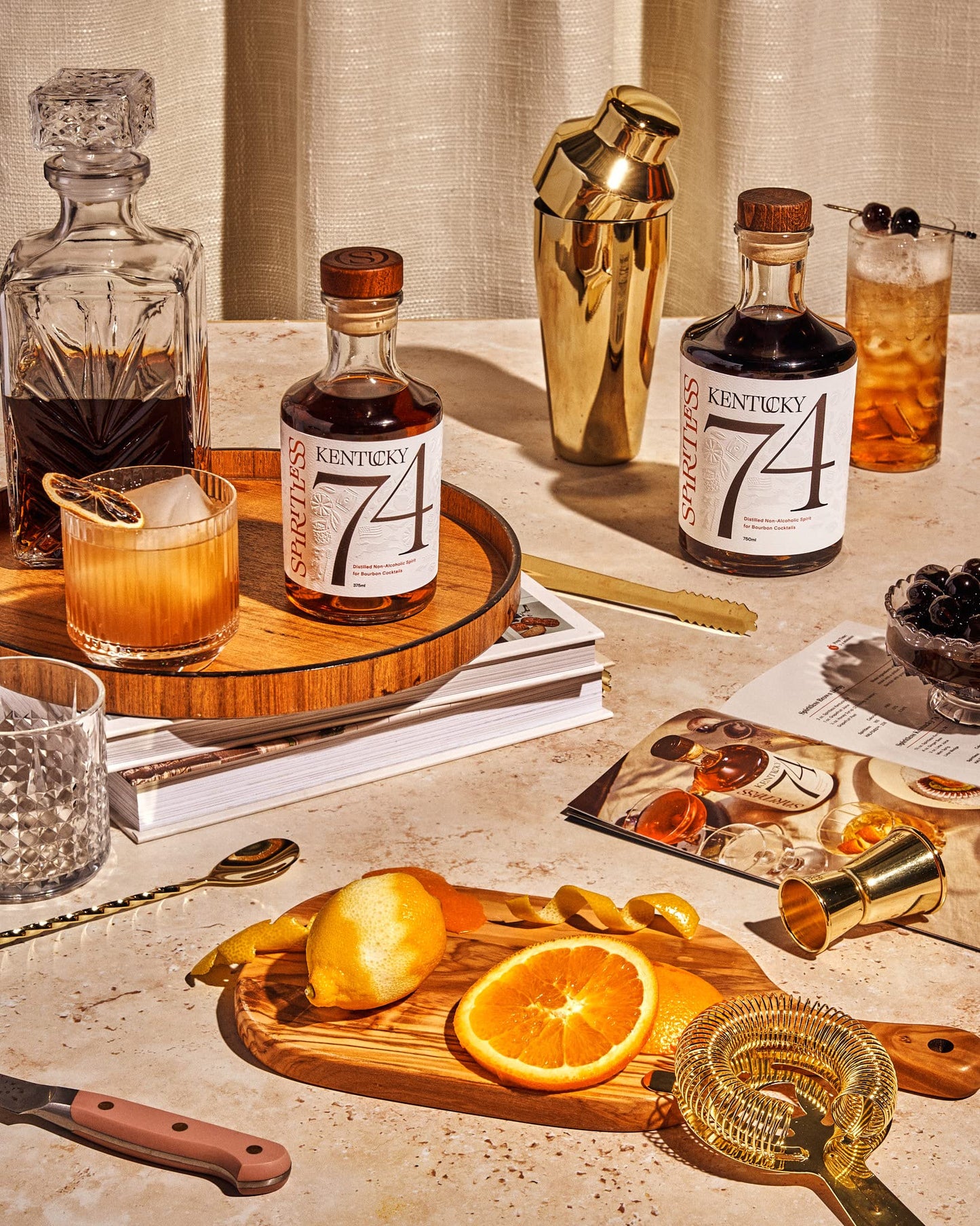 Non Alcoholic Bourbon Whiskey Alternative for Mocktails & Cocktails 750ml